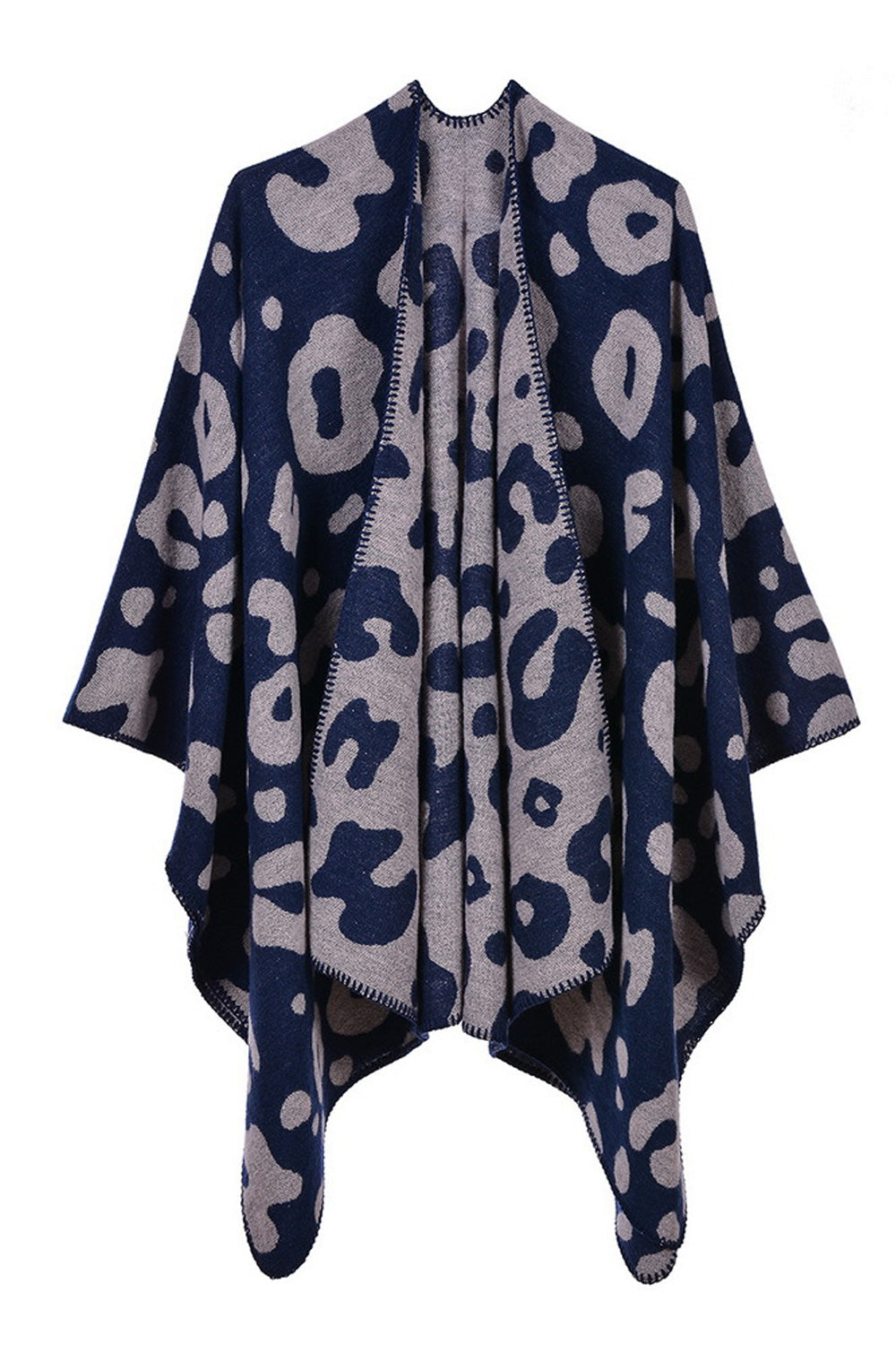 Women Stylish Leopard Printed Solid Colored Cozy Soft Shawl