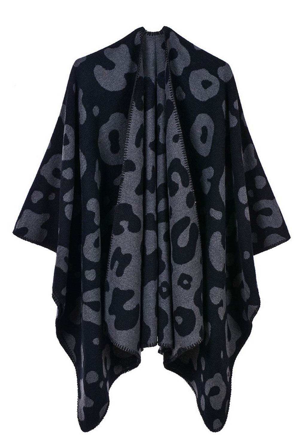 Women Stylish Leopard Printed Solid Colored Cozy Soft Shawl