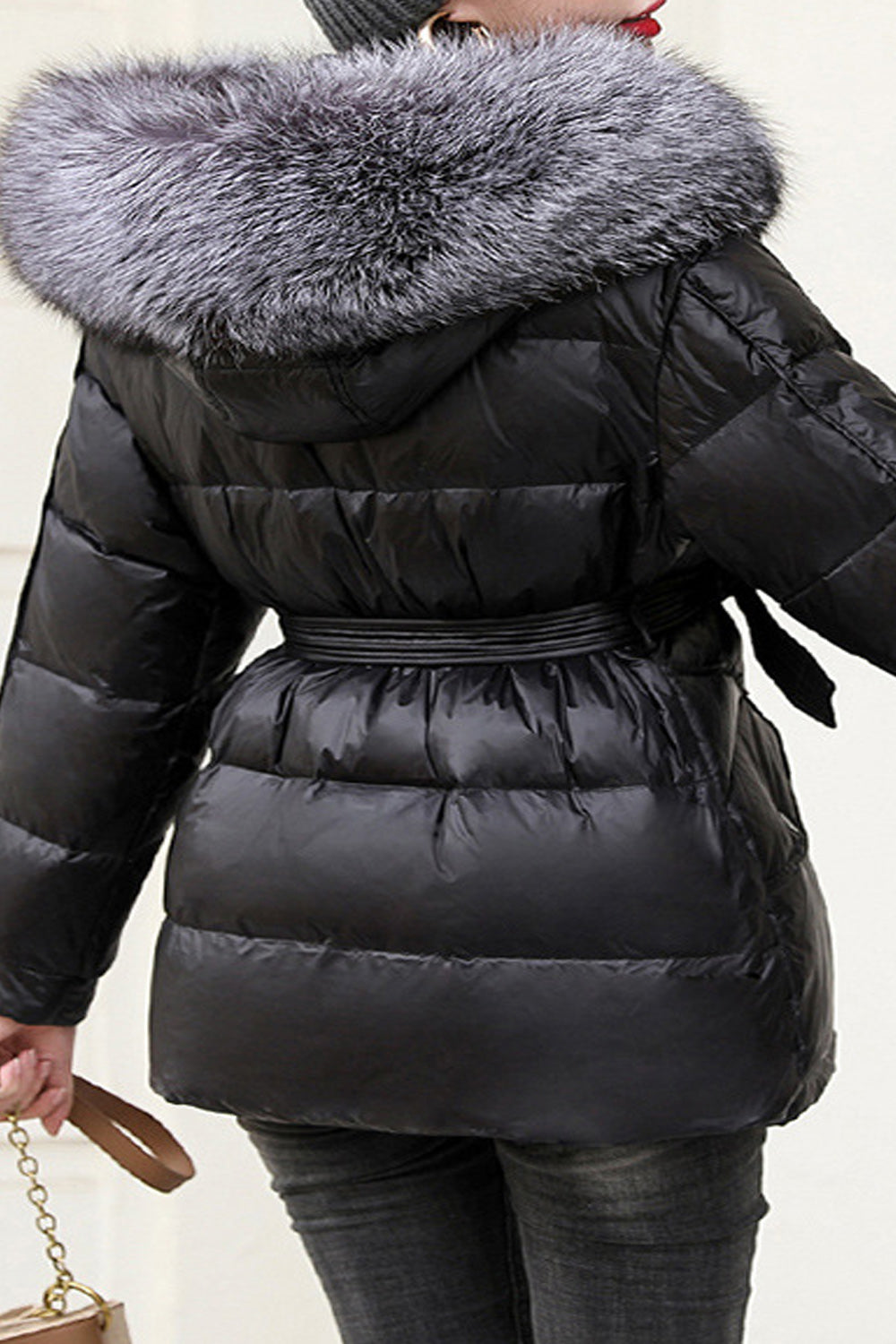 Women Solid Colored Long Sleeve Slim Fit Padded Jacket