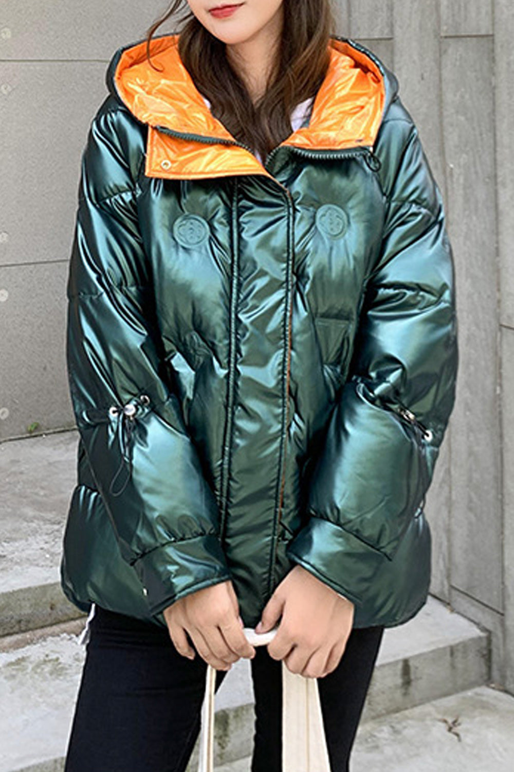 Women Warm Long Sleeve Charming Hooded Style Winter Padded Jacket