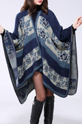 Women Fashionable Flower Printed Cashmere Warm Casual Shawl