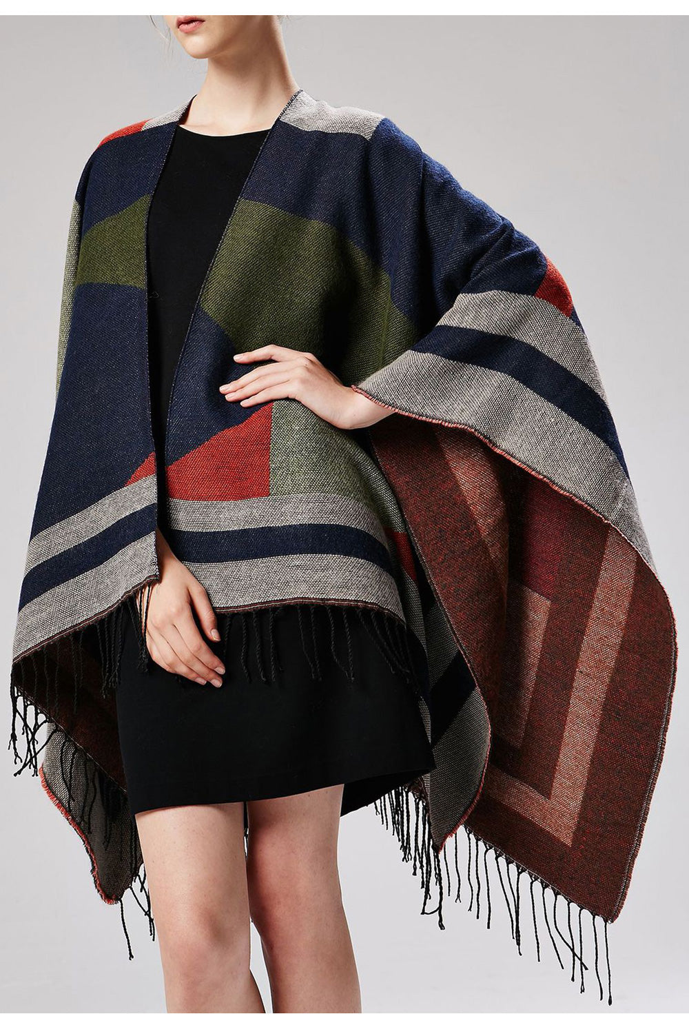 Women Classy Tassel Hem Warm Fashionable Casual Shawl