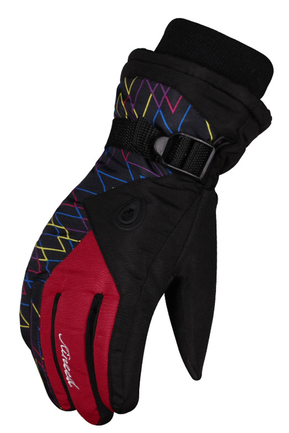 Women Coldproof Buckle Strap Winter Riding Ski Gloves
