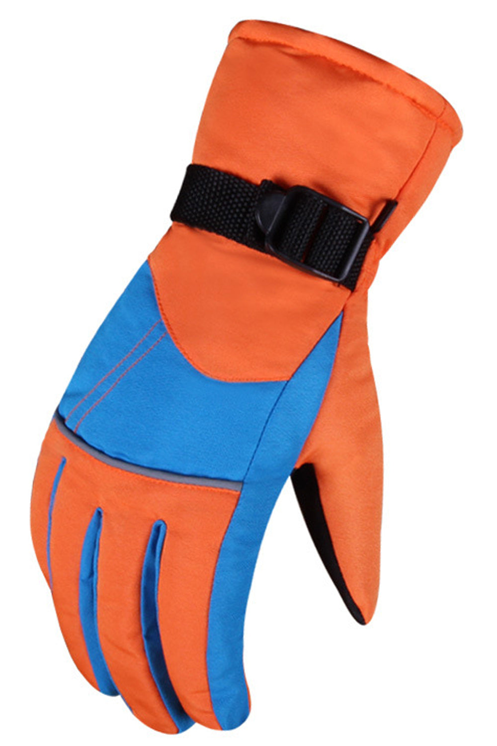 Women Warm Coldproof Buckle Strap Mountaineering Riding Ski Gloves