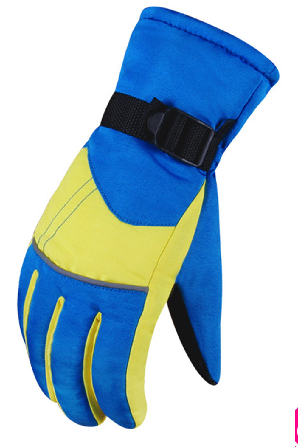 Women Warm Coldproof Buckle Strap Mountaineering Riding Ski Gloves