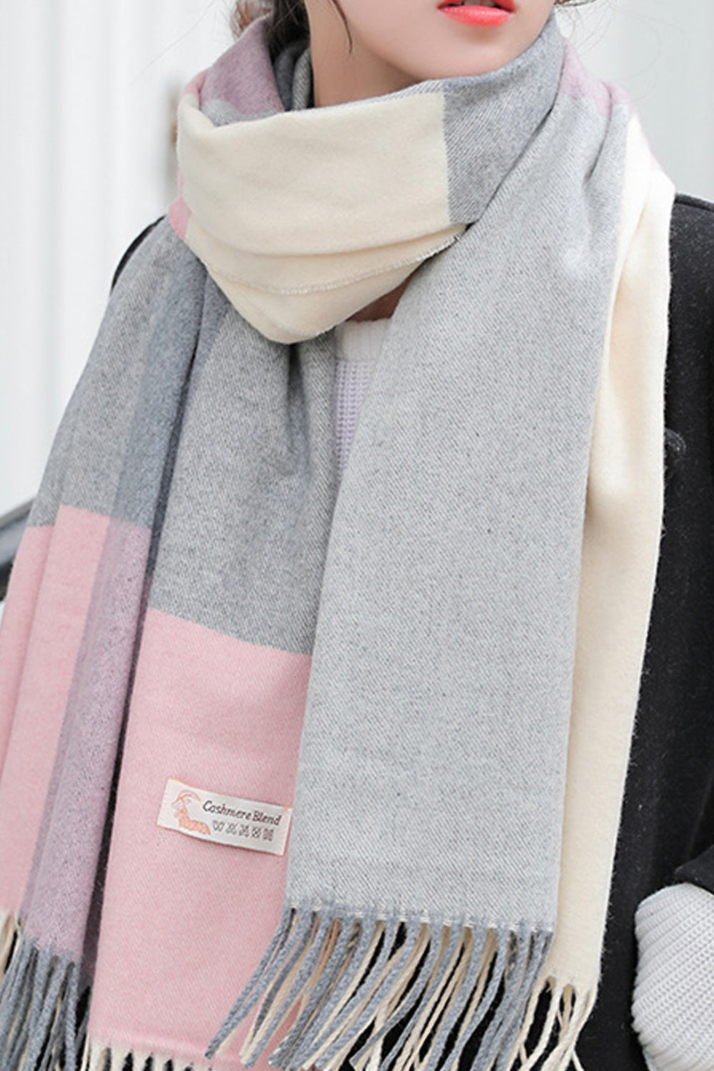 Women Cute Tassel Decorated Warm Comfortable Muffler