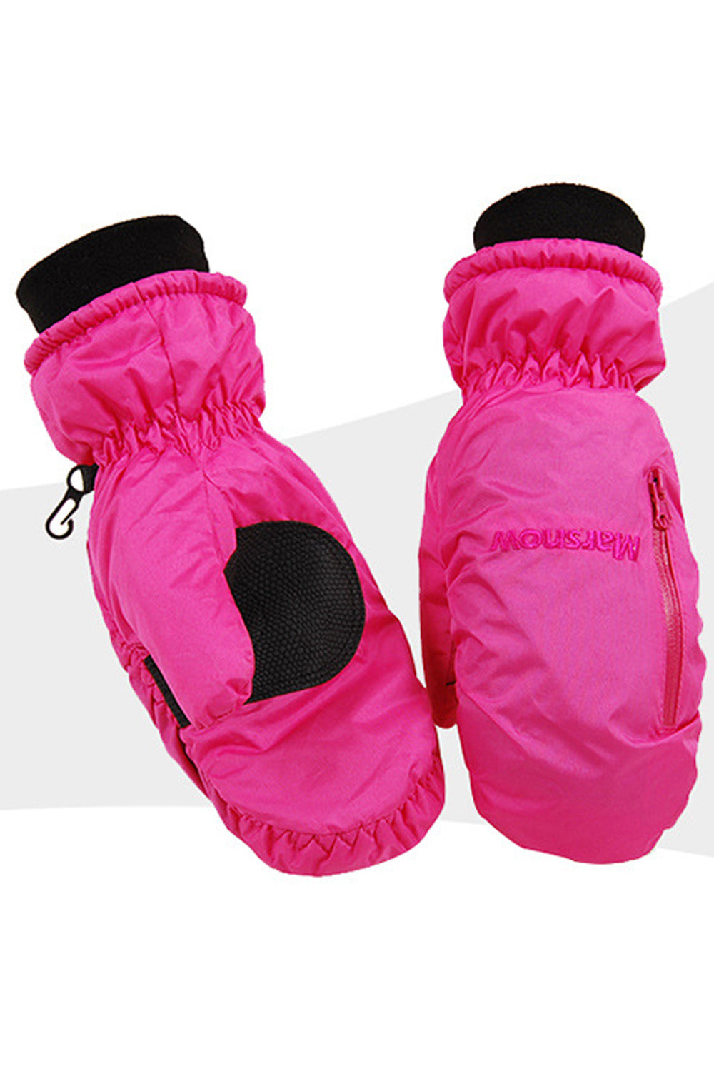 Women Warm Letter Embroidered Water Repellent Ski Gloves