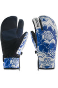 Women Printed Three Finger Warm & Thick Ski Gloves