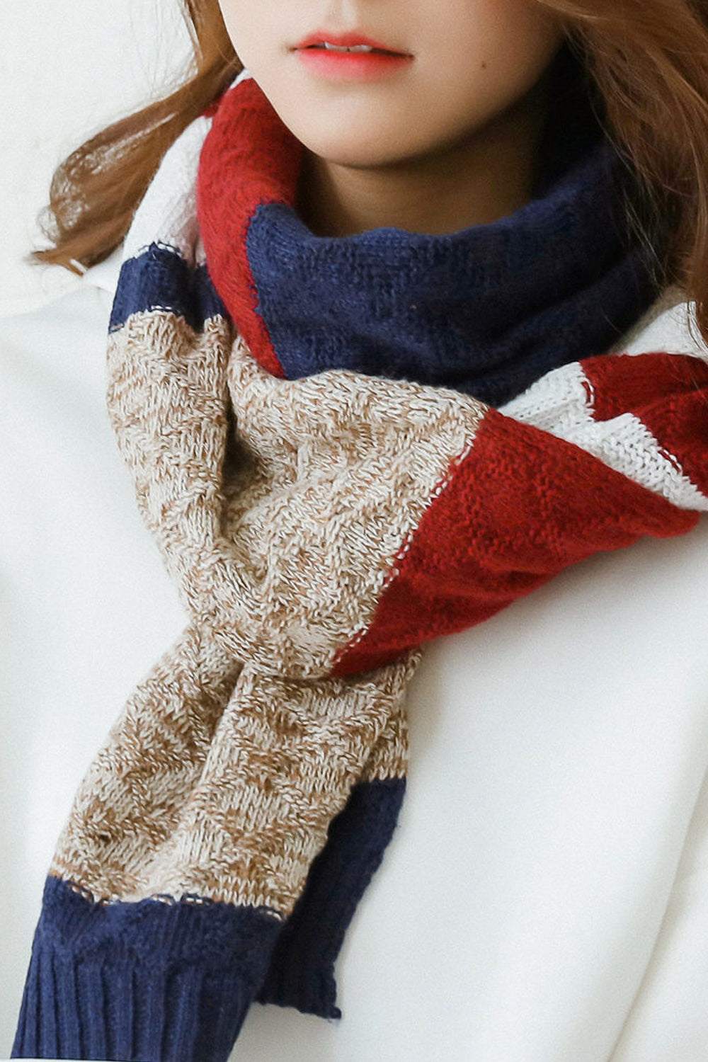 Women Beautiful Plaid Style Cozy Thick Autumn Muffler