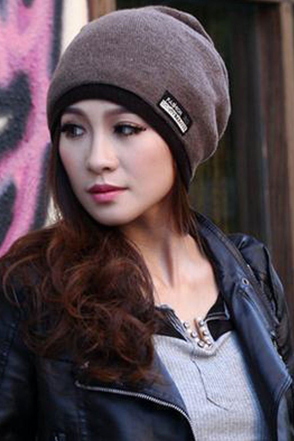 Women Ear Protection Soft Feel Windproof Knitted Hat