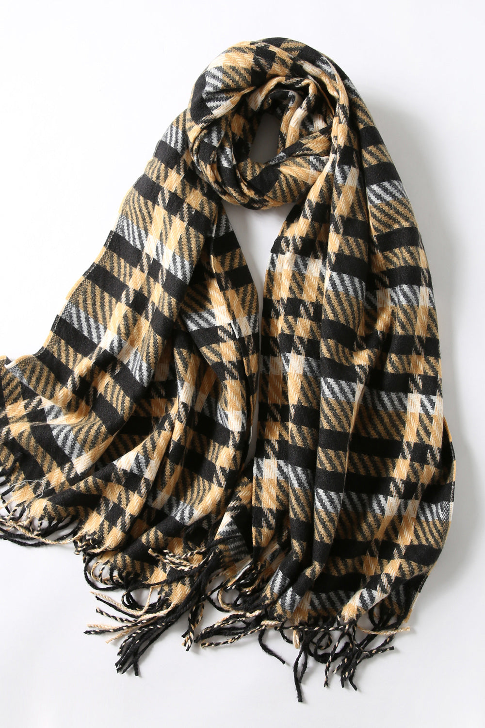 Women Trendy Tassel Decorated Cashmere Warm Muffler