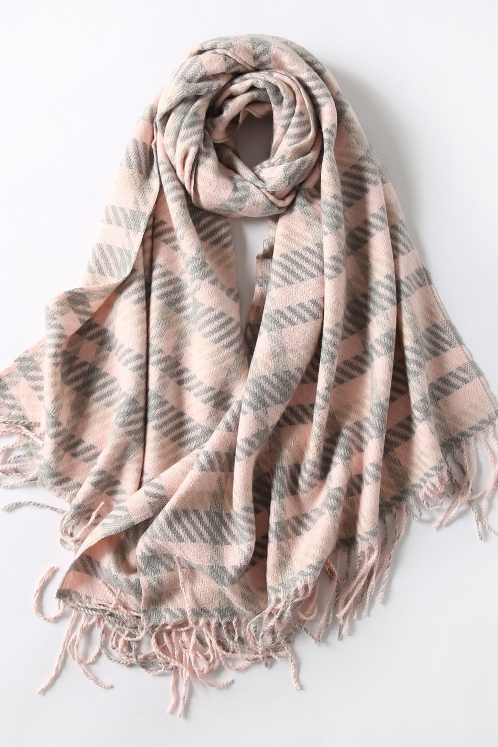 Women Trendy Tassel Decorated Cashmere Warm Muffler