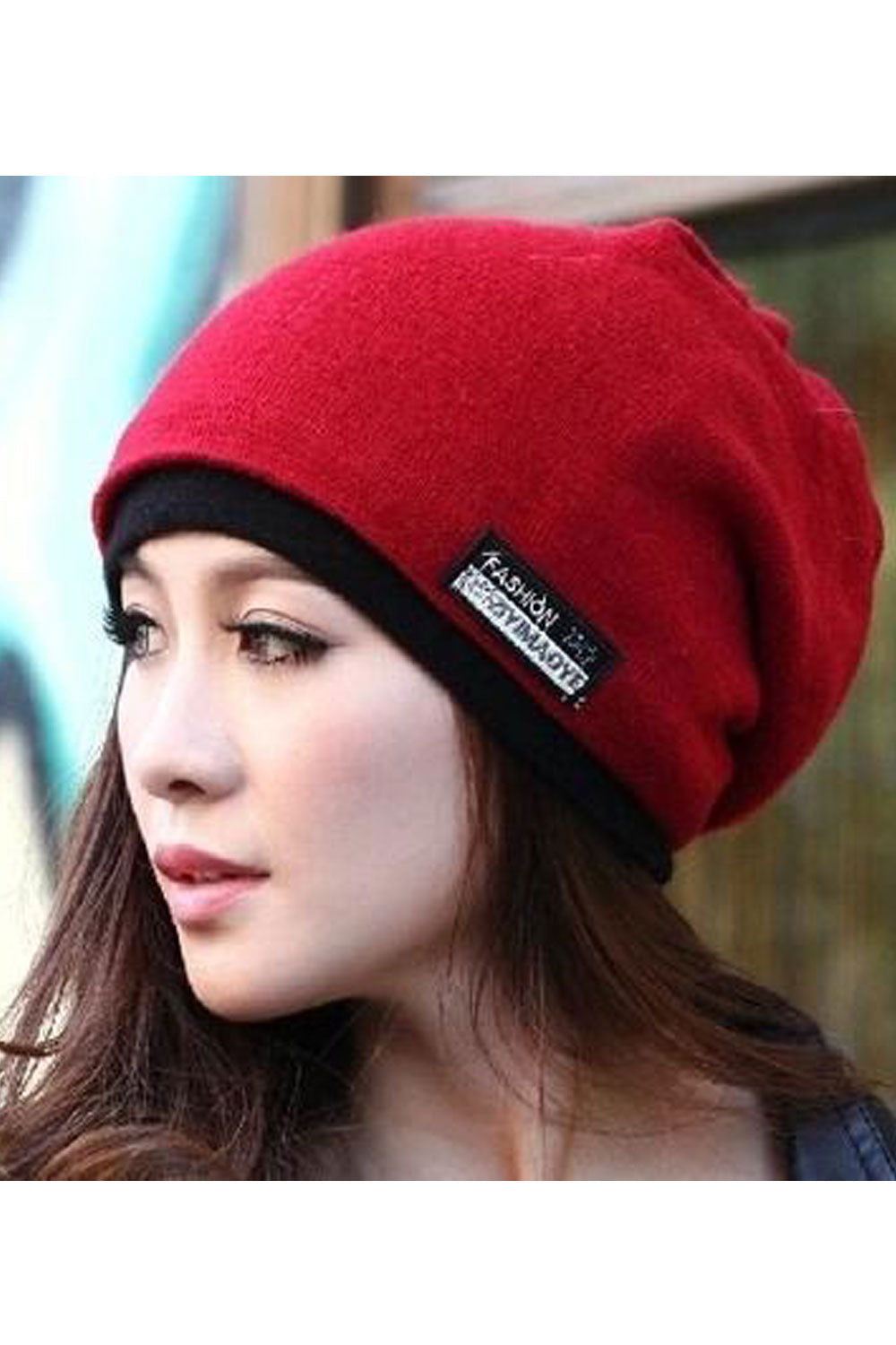Women Ear Protection Soft Feel Windproof Knitted Hat