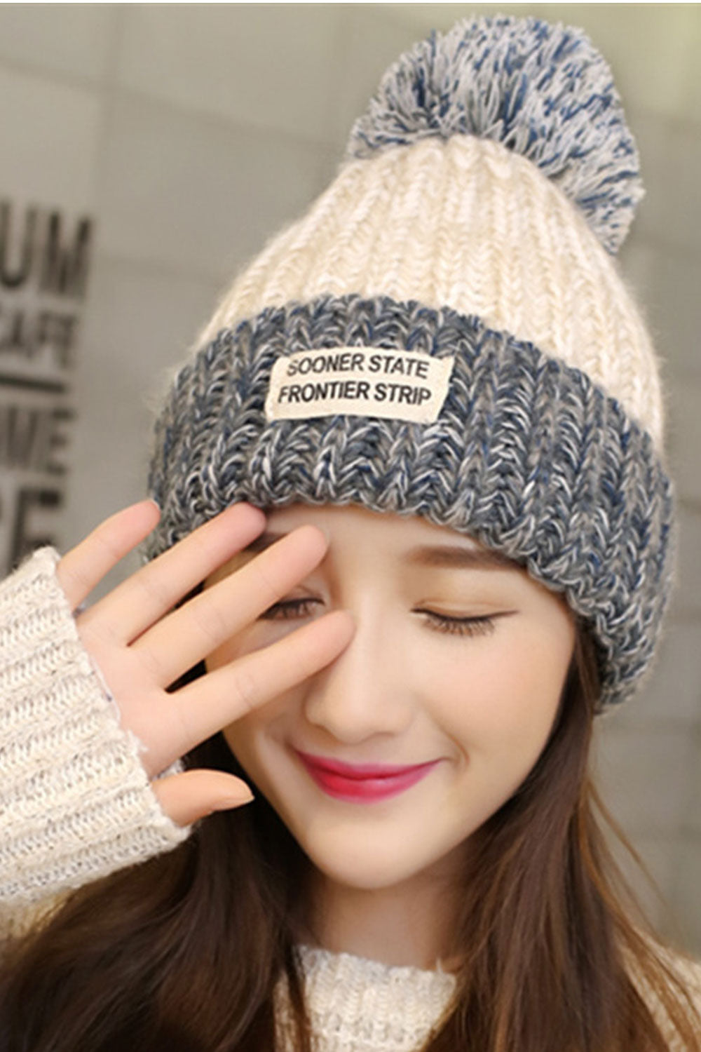 Women Beautiful Decorative Ball Warm Knitted Hat