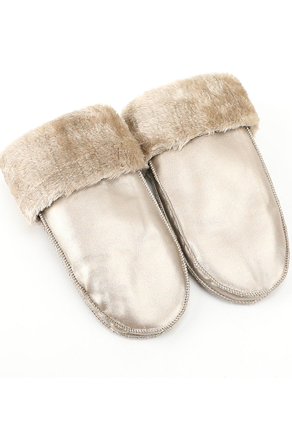 Women Thick Cozy Solid Pattern Lovely Suede Gloves
