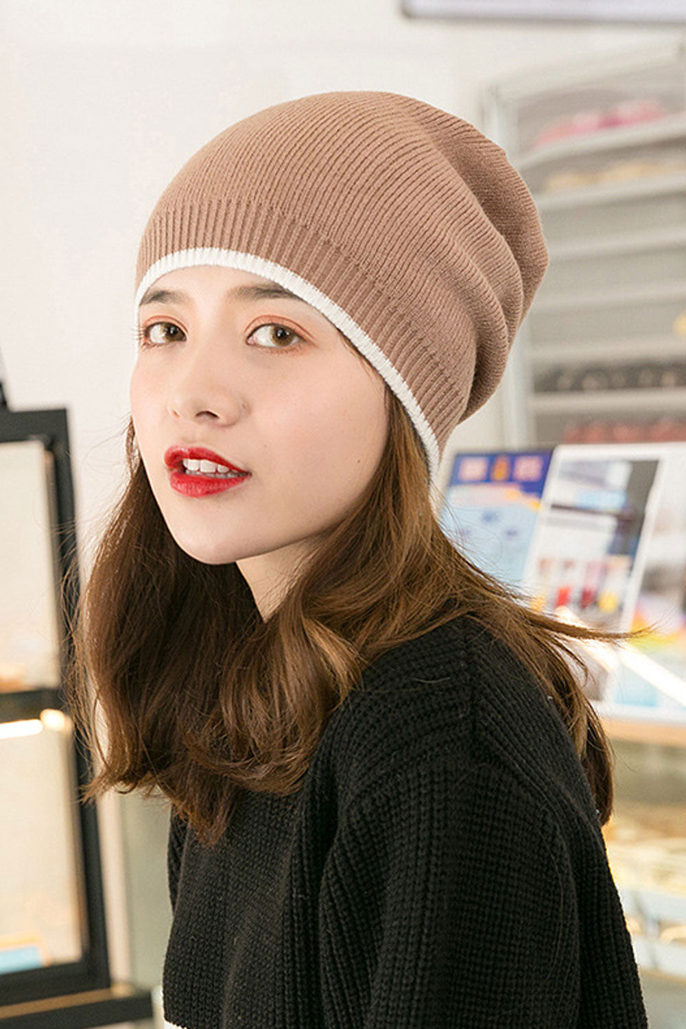 Women Casual Trend Earmuffs Windproof Knitted Hat