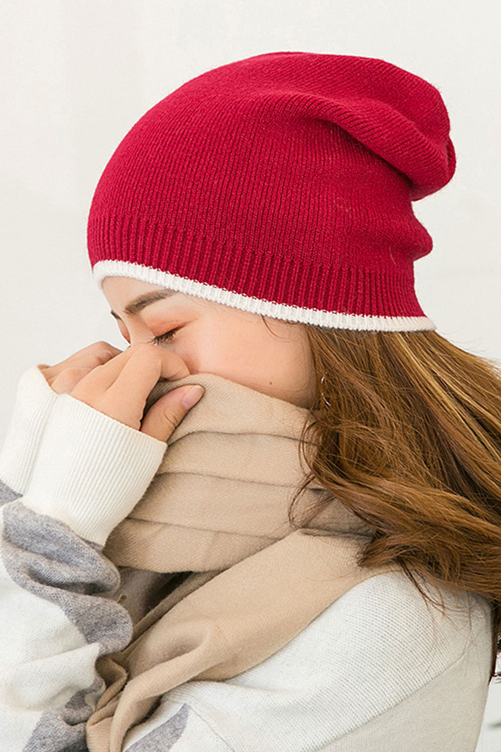 Women Casual Trend Earmuffs Windproof Knitted Hat