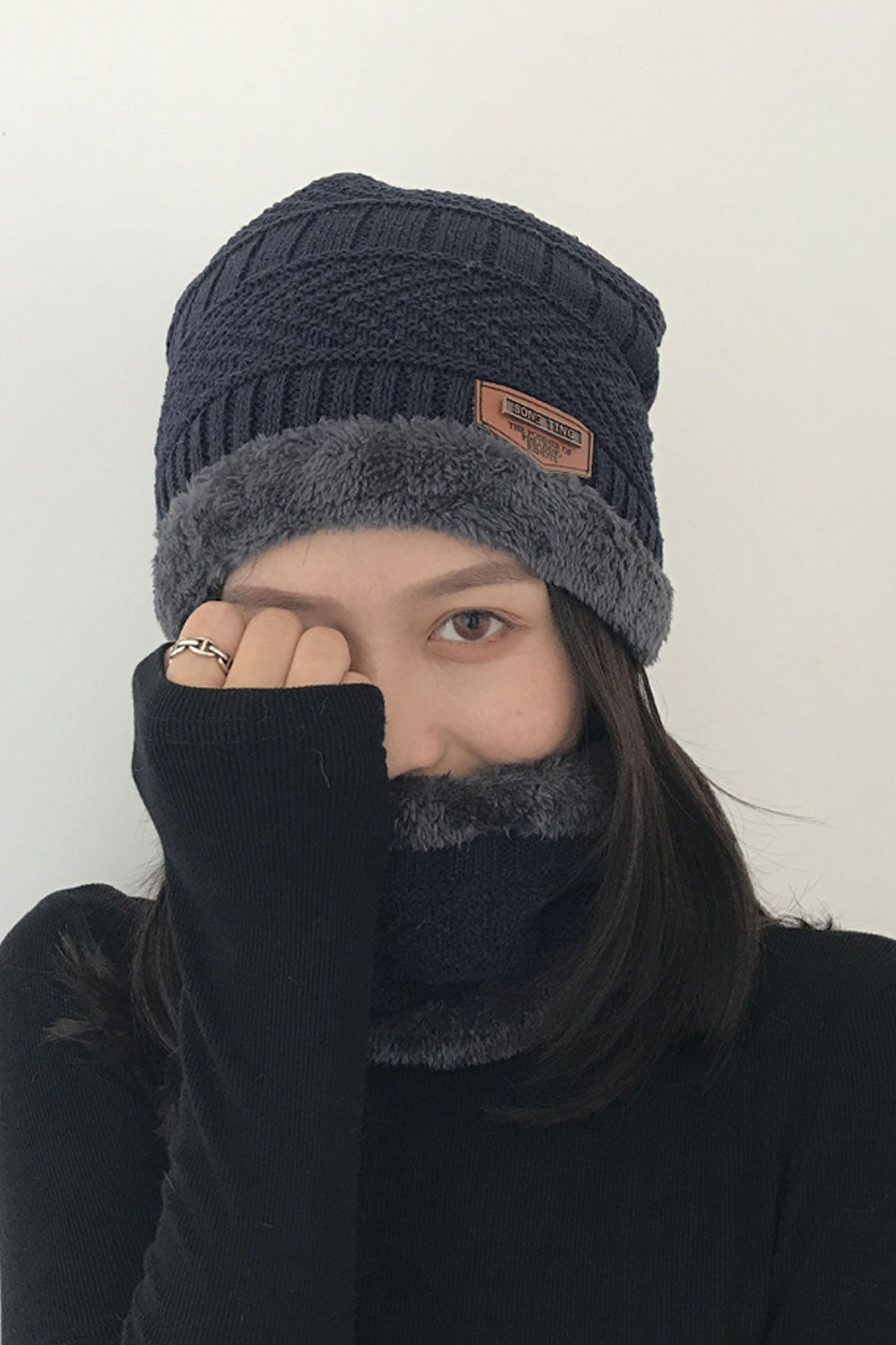 Women Casual Outdoor Coldproof Earmuffs Knitted Hat