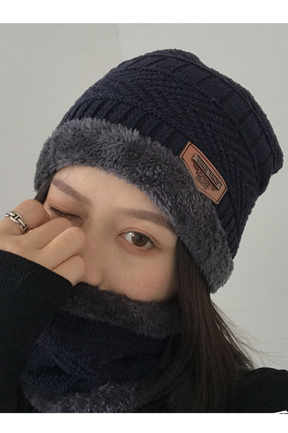 Women Casual Outdoor Coldproof Earmuffs Knitted Hat