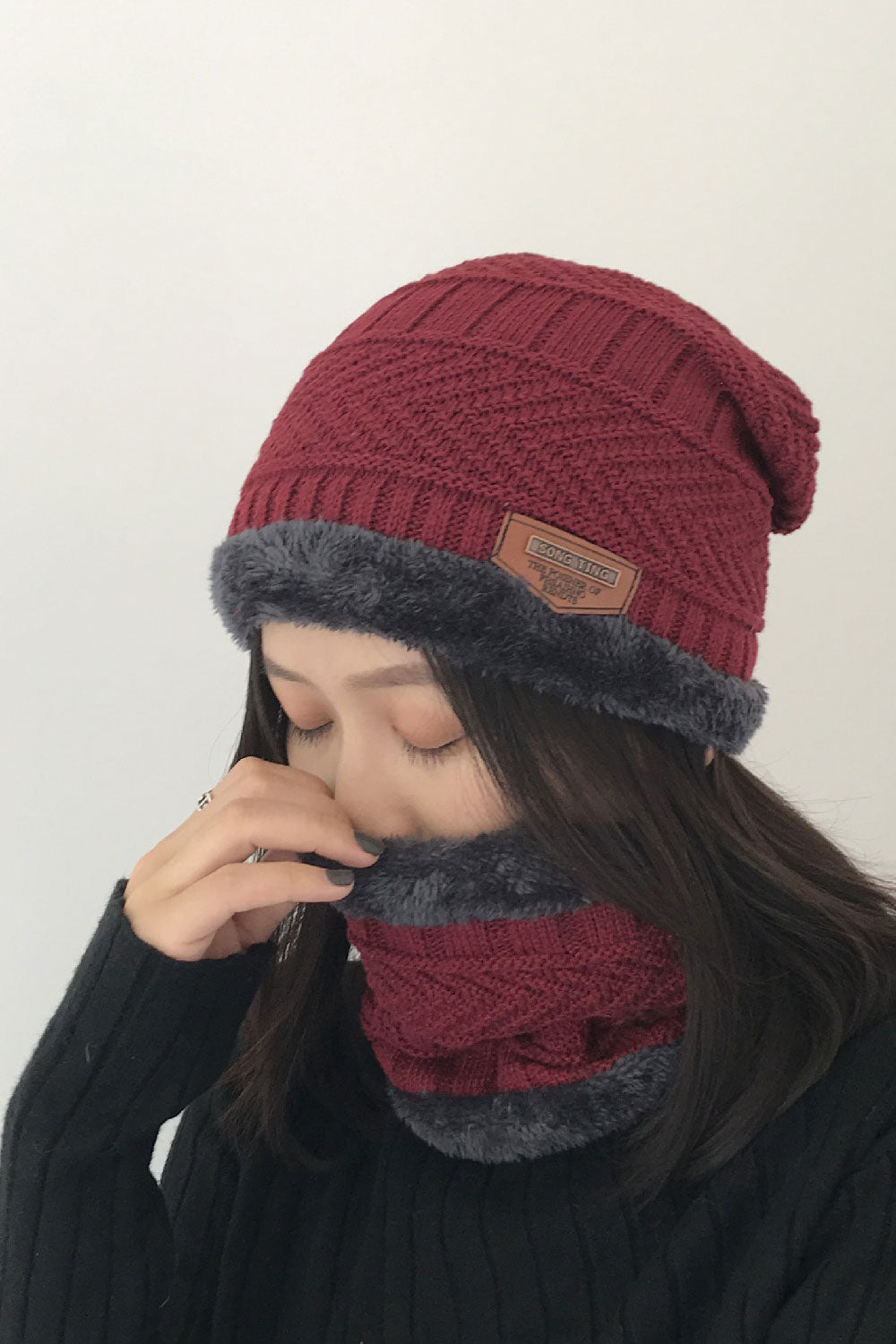 Women Casual Outdoor Coldproof Earmuffs Knitted Hat