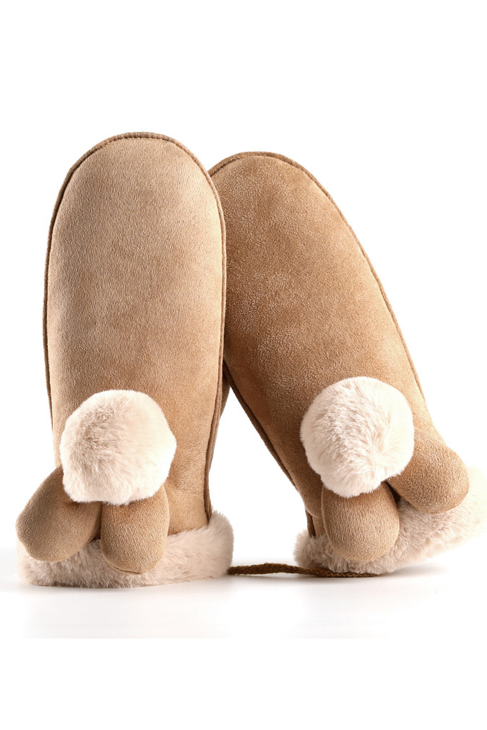 Women Lovely Solid Colored Elegant Styled Suede Gloves