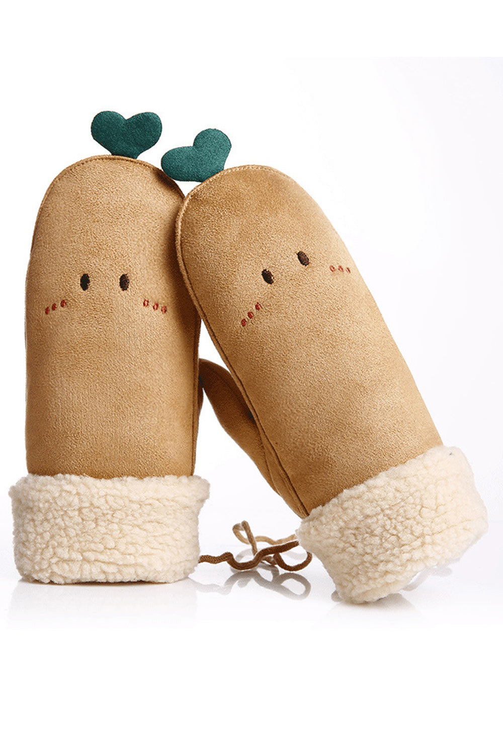 Women Lovely Solid Colored Elegant Styled Suede Gloves