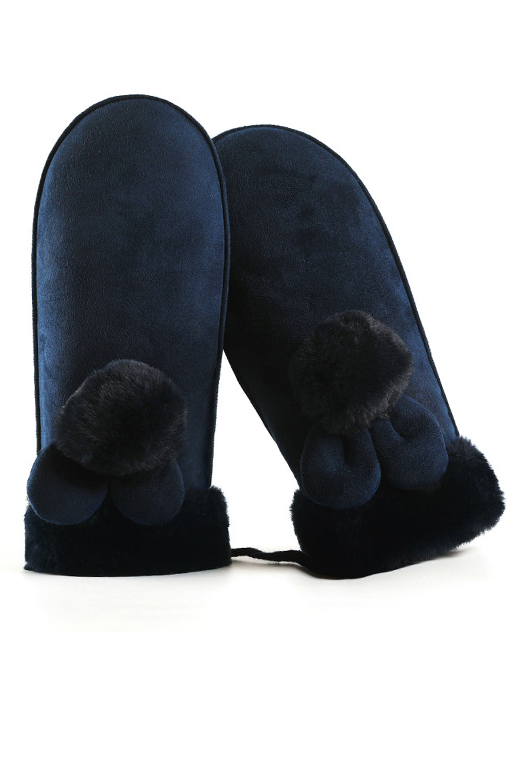 Women Lovely Solid Colored Elegant Styled Suede Gloves
