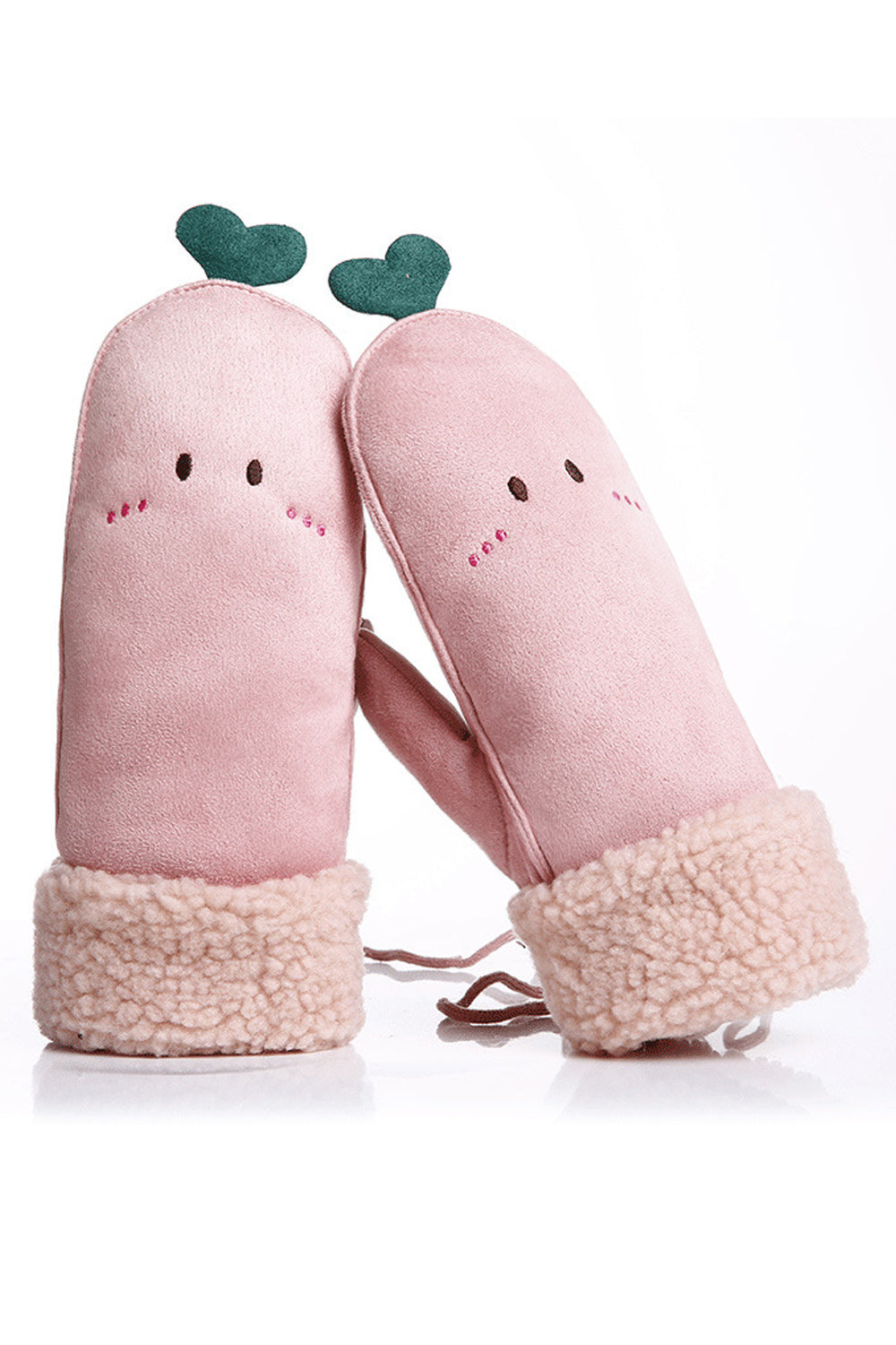 Women Lovely Solid Colored Elegant Styled Suede Gloves