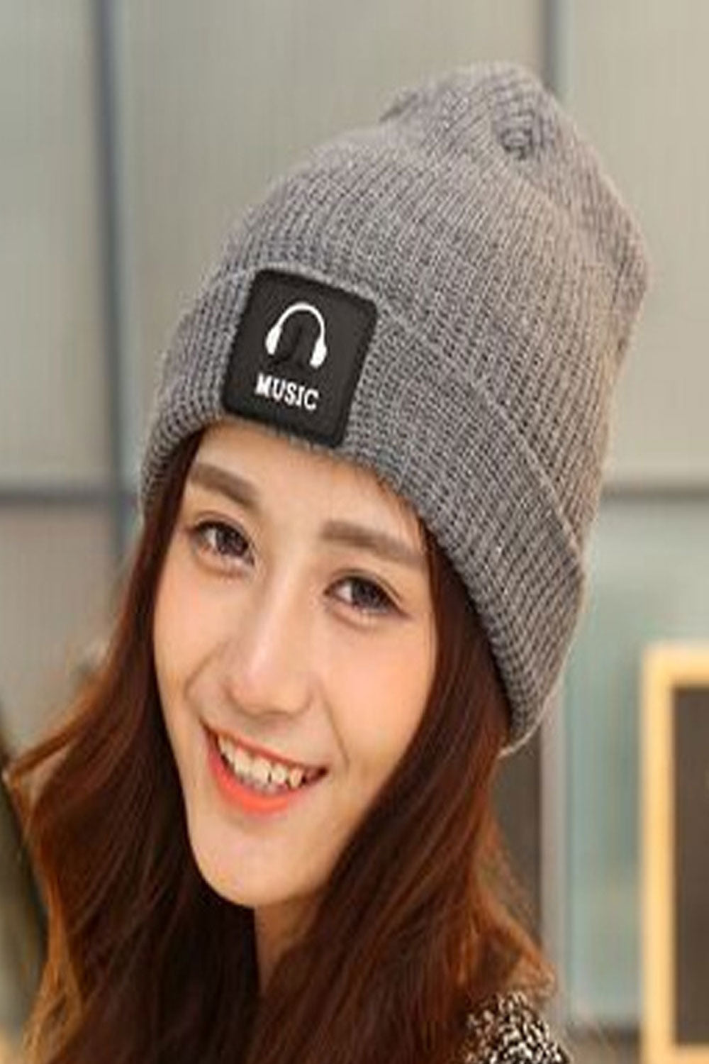 Women Casual Warm Earmuffs Outdoor Knitted Hat