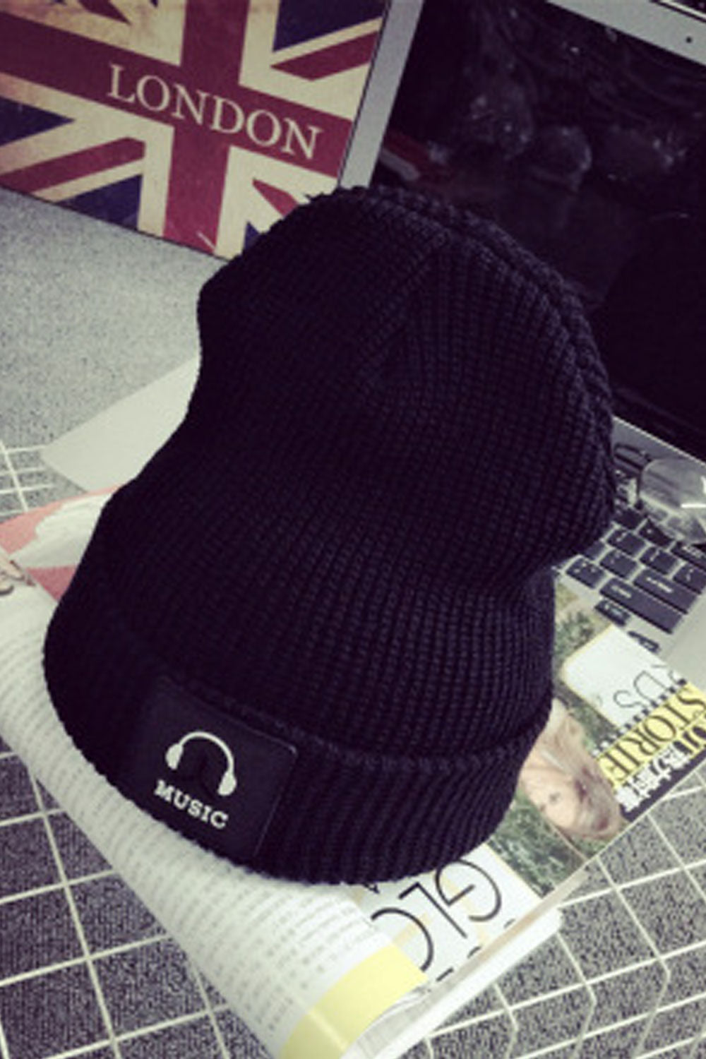 Women Casual Warm Earmuffs Outdoor Knitted Hat