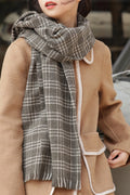 Women Classy Plaid Pattern Warm Casual Autumn Season Muffler