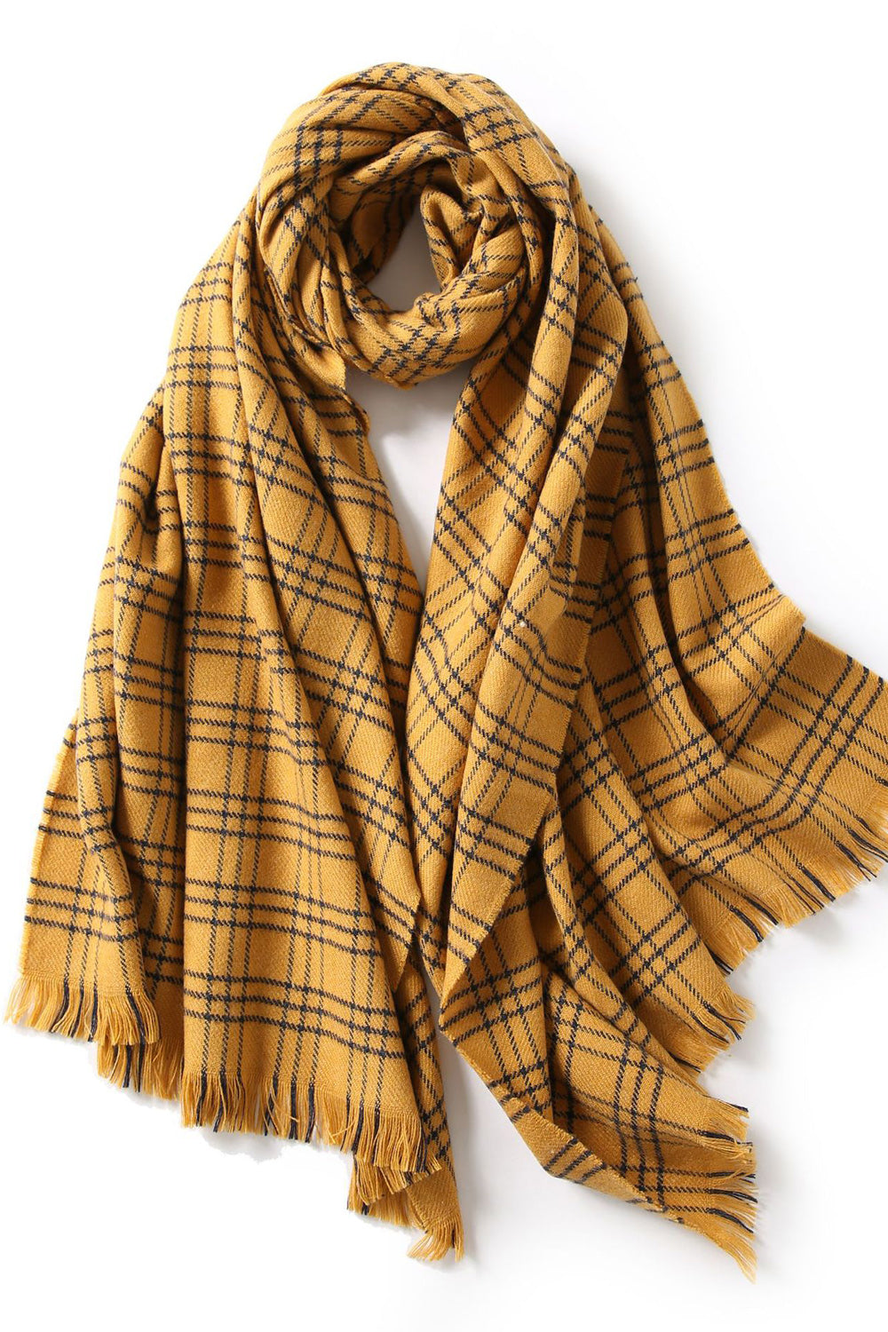 Women Classy Plaid Pattern Warm Casual Autumn Season Muffler