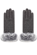 Women Comfortable Warm Solid Pattern Winter Casual Knitted Gloves
