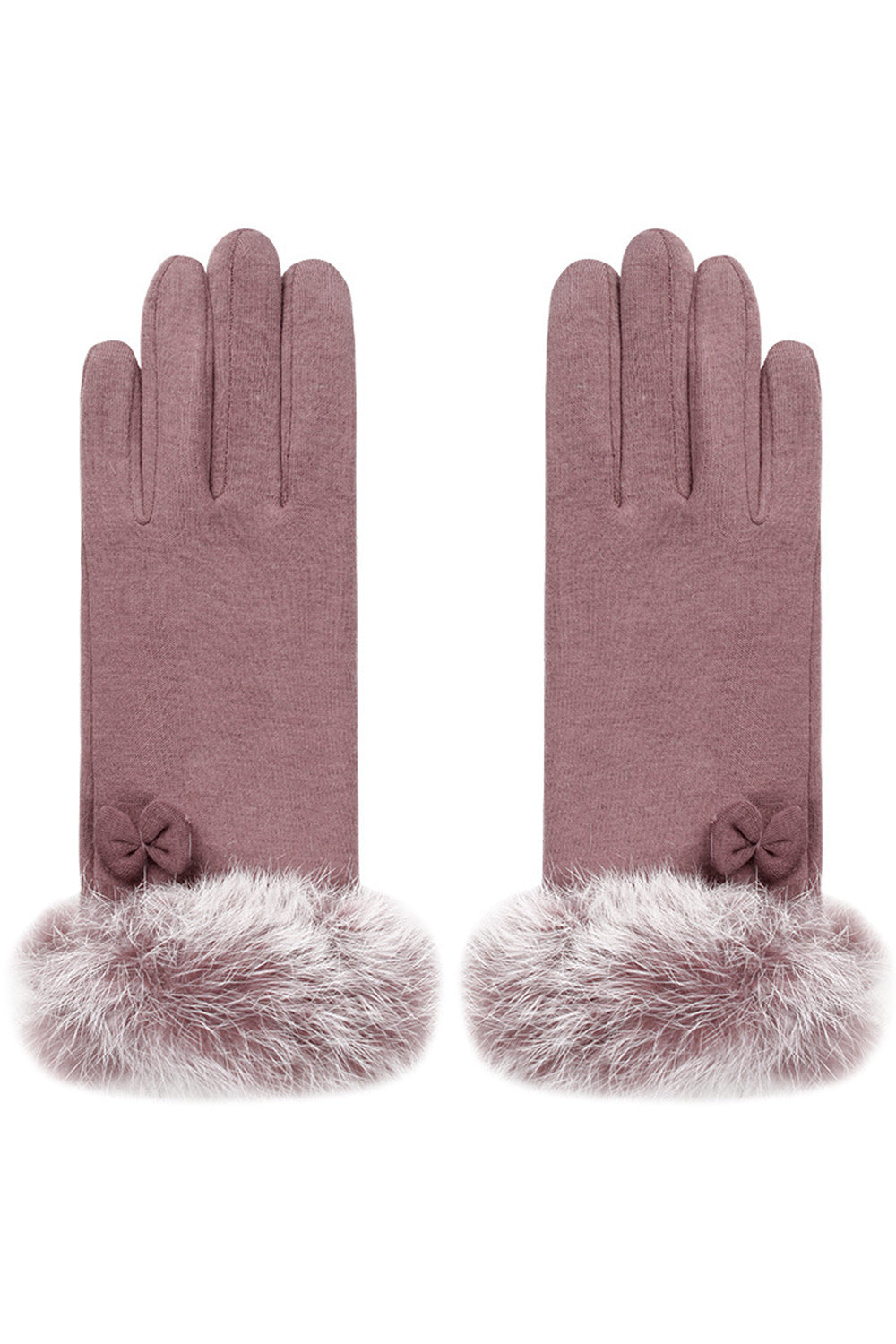 Women Comfortable Warm Solid Pattern Winter Casual Knitted Gloves