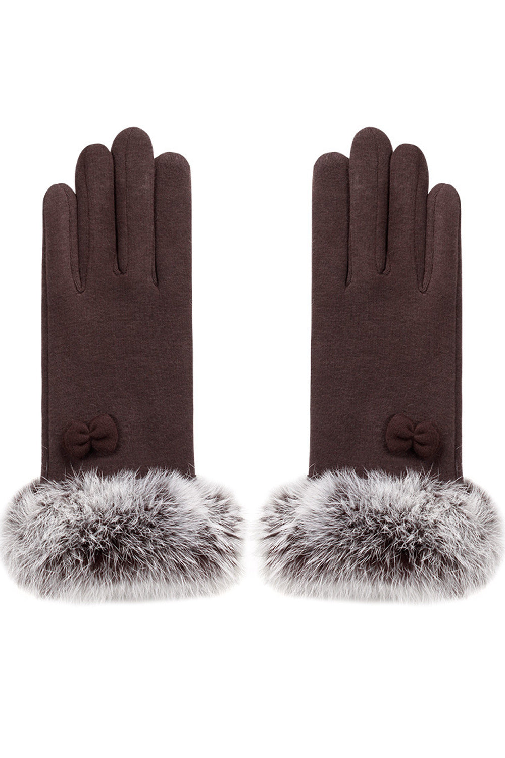 Women Comfortable Warm Solid Pattern Winter Casual Knitted Gloves
