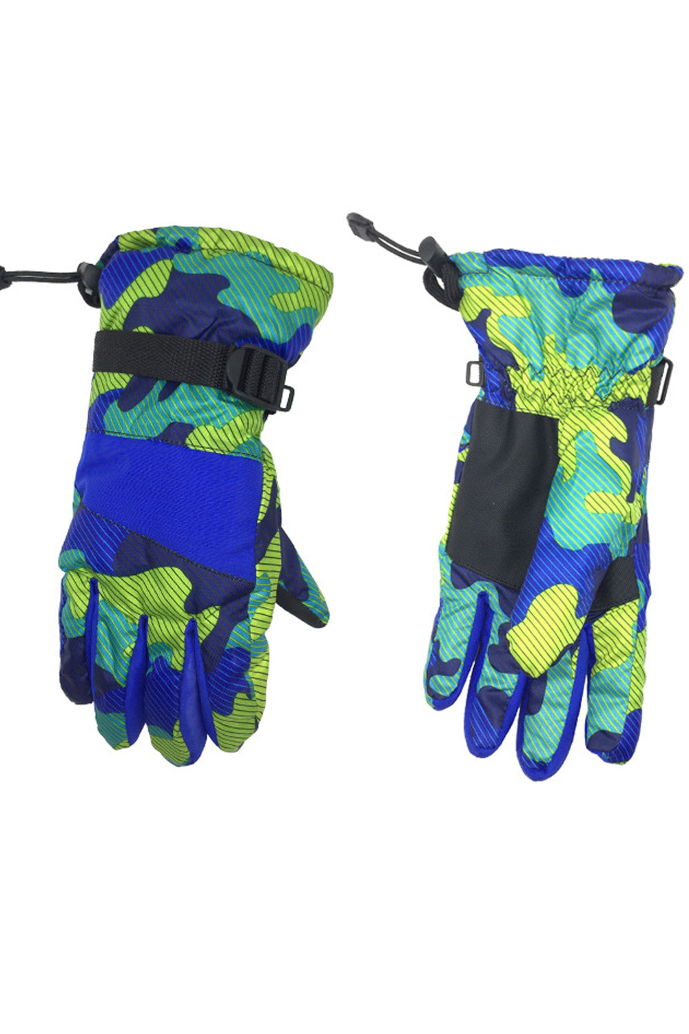 Women Coldproof Waterproof Camouflage Printed Thick Ski Gloves