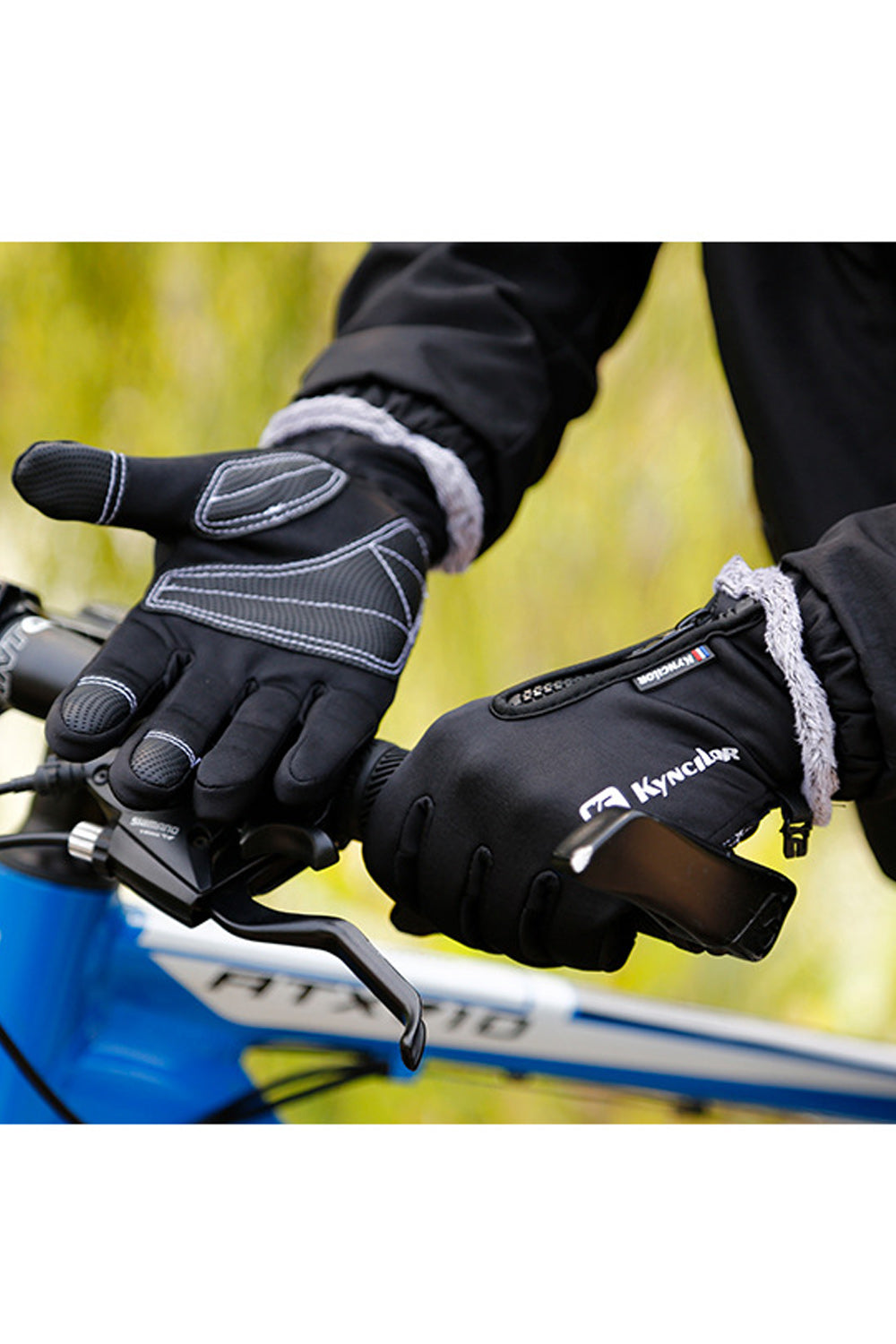Women Zip Closure Water Repellent Windproof Gloves