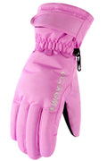 Women Cute Letter Print Windproof Thick Ski Gloves