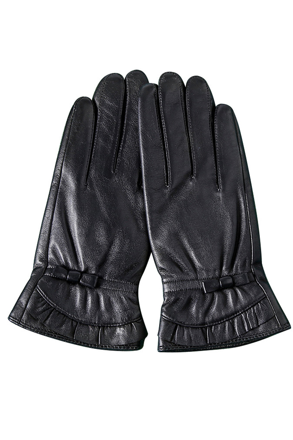 Women Touch Screen Coldproof Hand Protection Leather Gloves