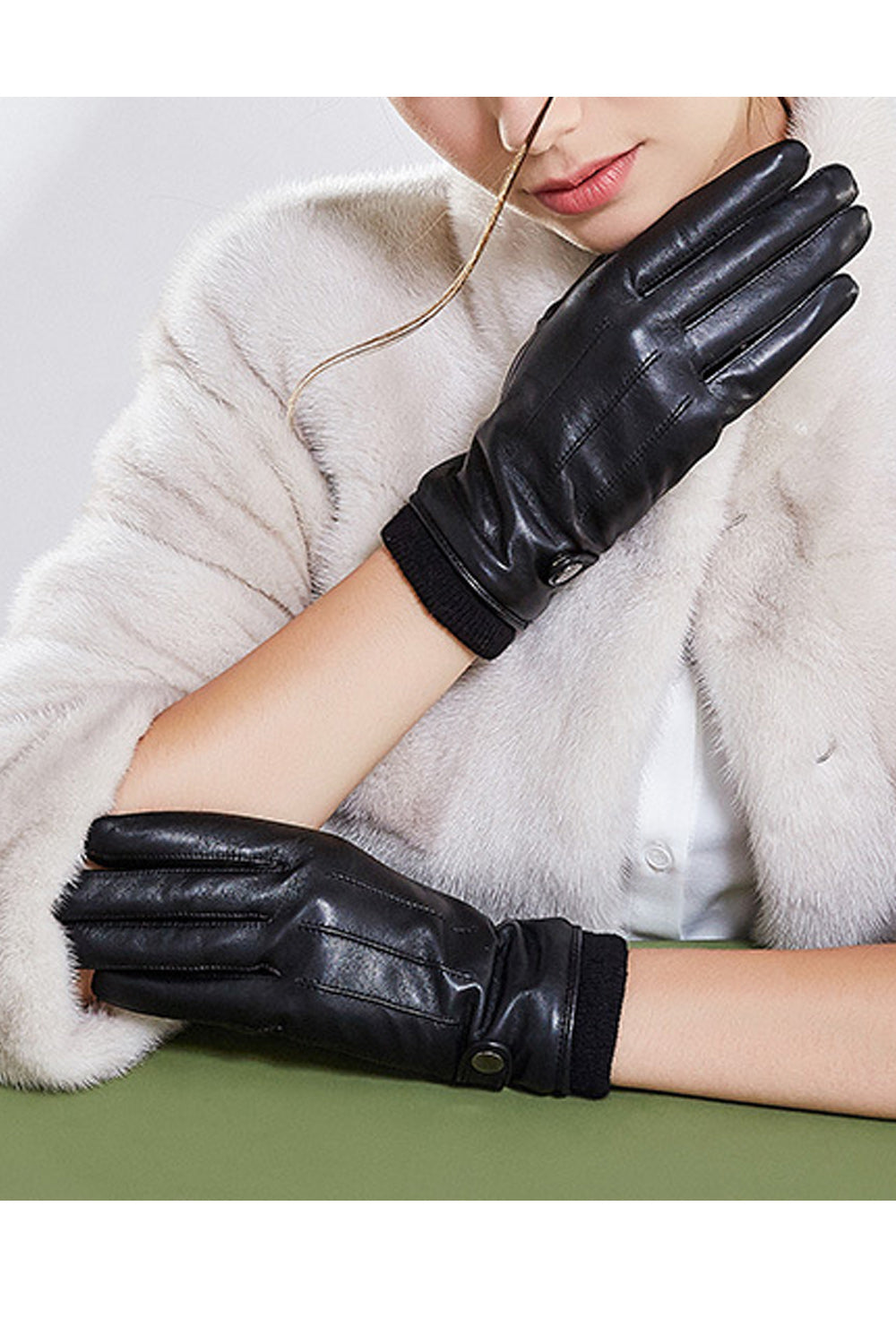 Women Thick Full Finger Hand Protection Leather Gloves