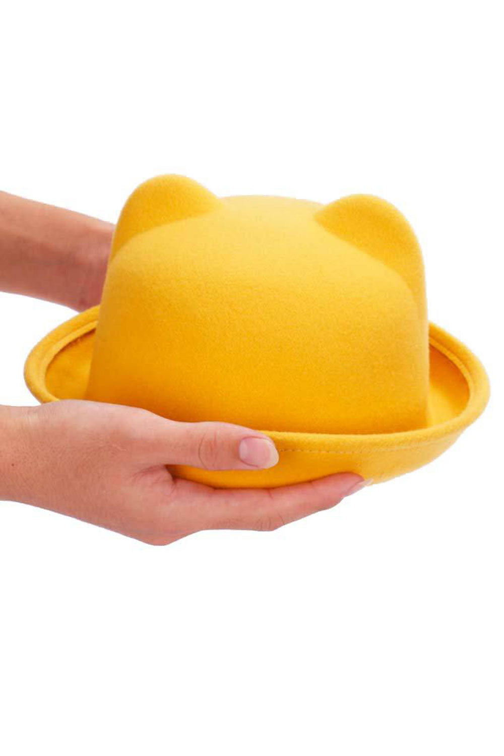 Women Cartoon Ear Solid Color Warm Winter Beret Hat