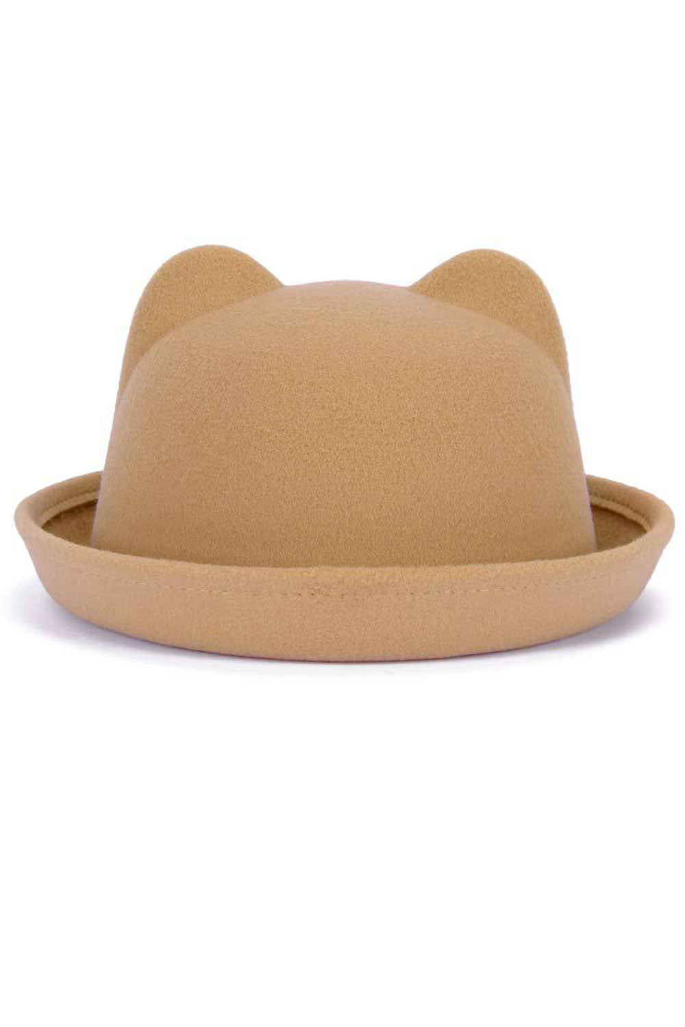 Women Cartoon Ear Solid Color Warm Winter Beret Hat