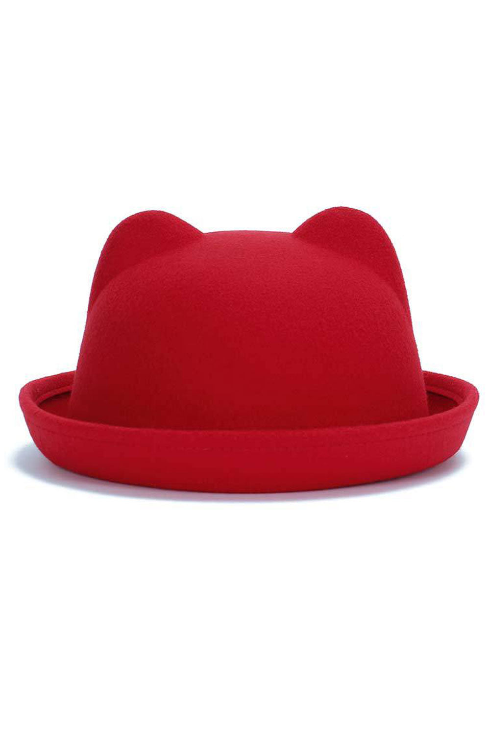 Women Cartoon Ear Solid Color Warm Winter Beret Hat