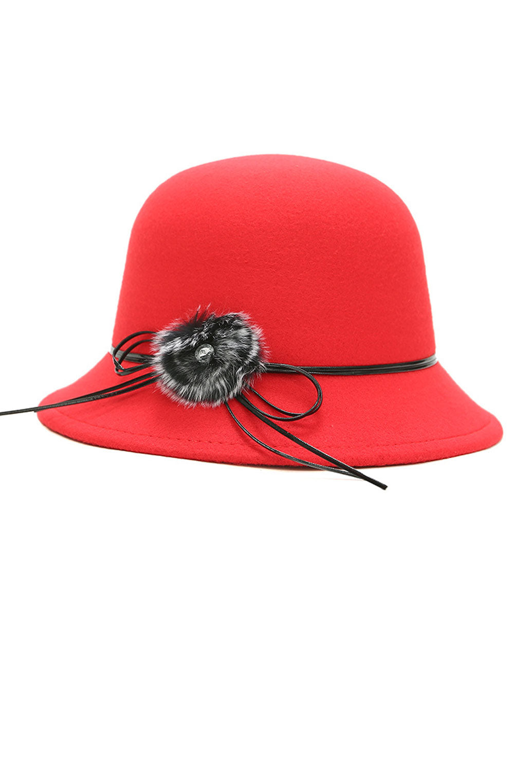Women Flower Decorated Winter Beautiful Beret Hat