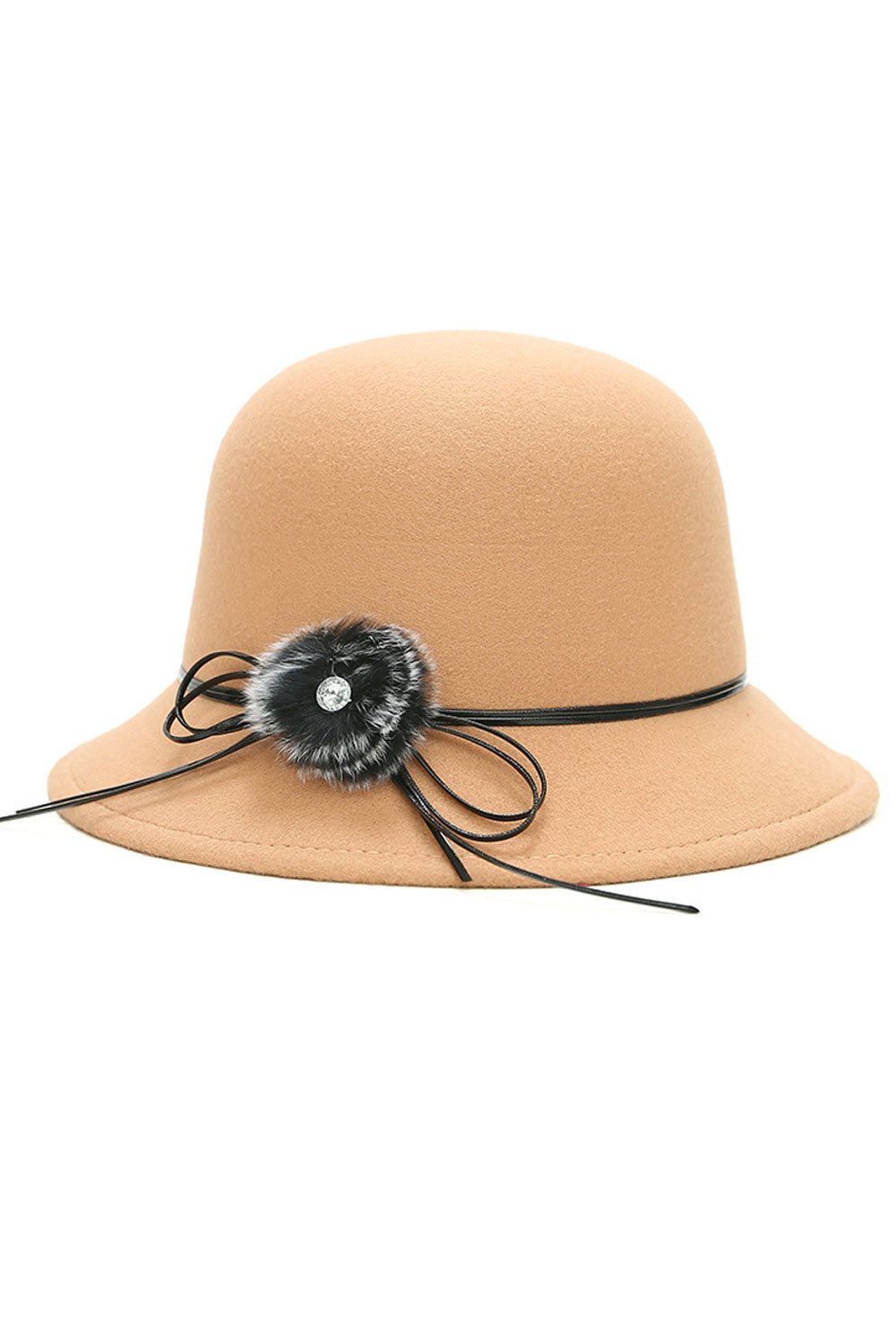Women Flower Decorated Winter Beautiful Beret Hat