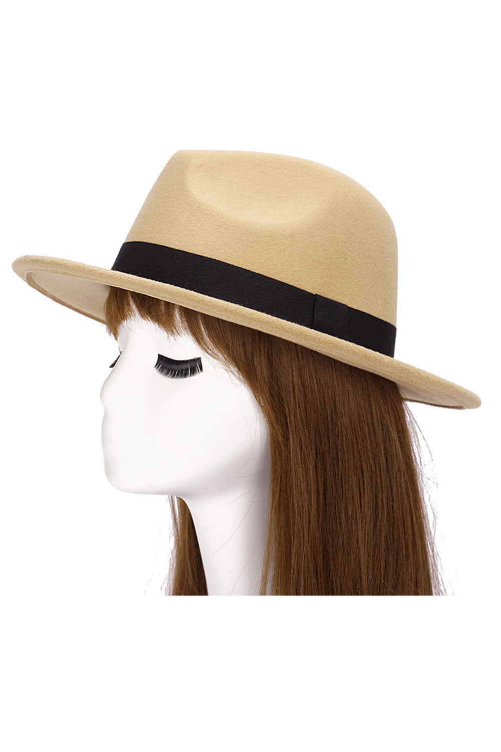 Women Ribbon Decorated Imitation Wool Warm Beret Hat