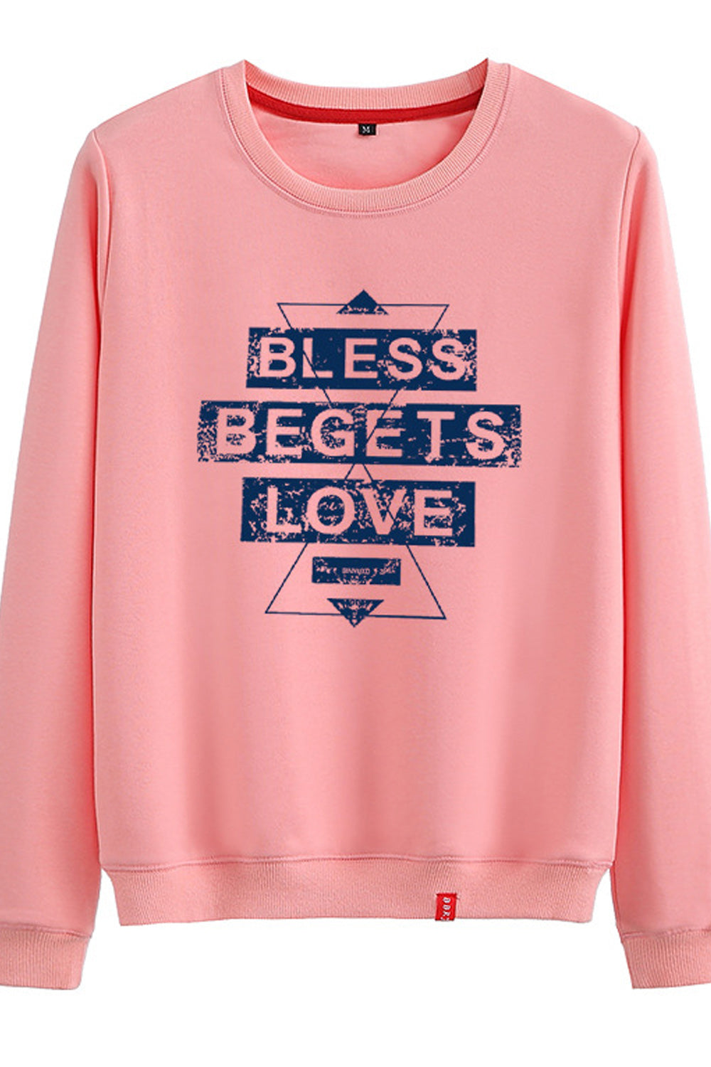 Women Charming Letter Printed Round Neck Easy Long Sleeve Sweatshirt