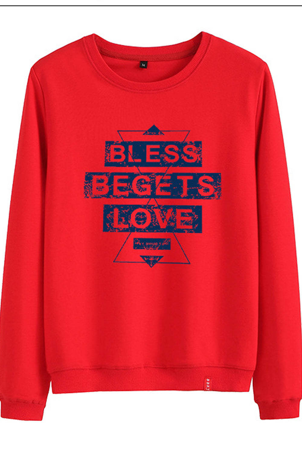 Women Charming Letter Printed Round Neck Easy Long Sleeve Sweatshirt