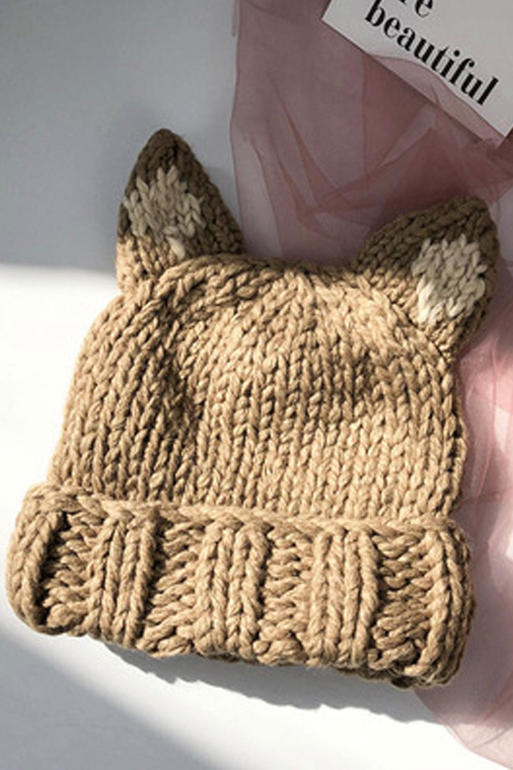 Women Pretty Cat Ear Winter Fashion Knitted Hat
