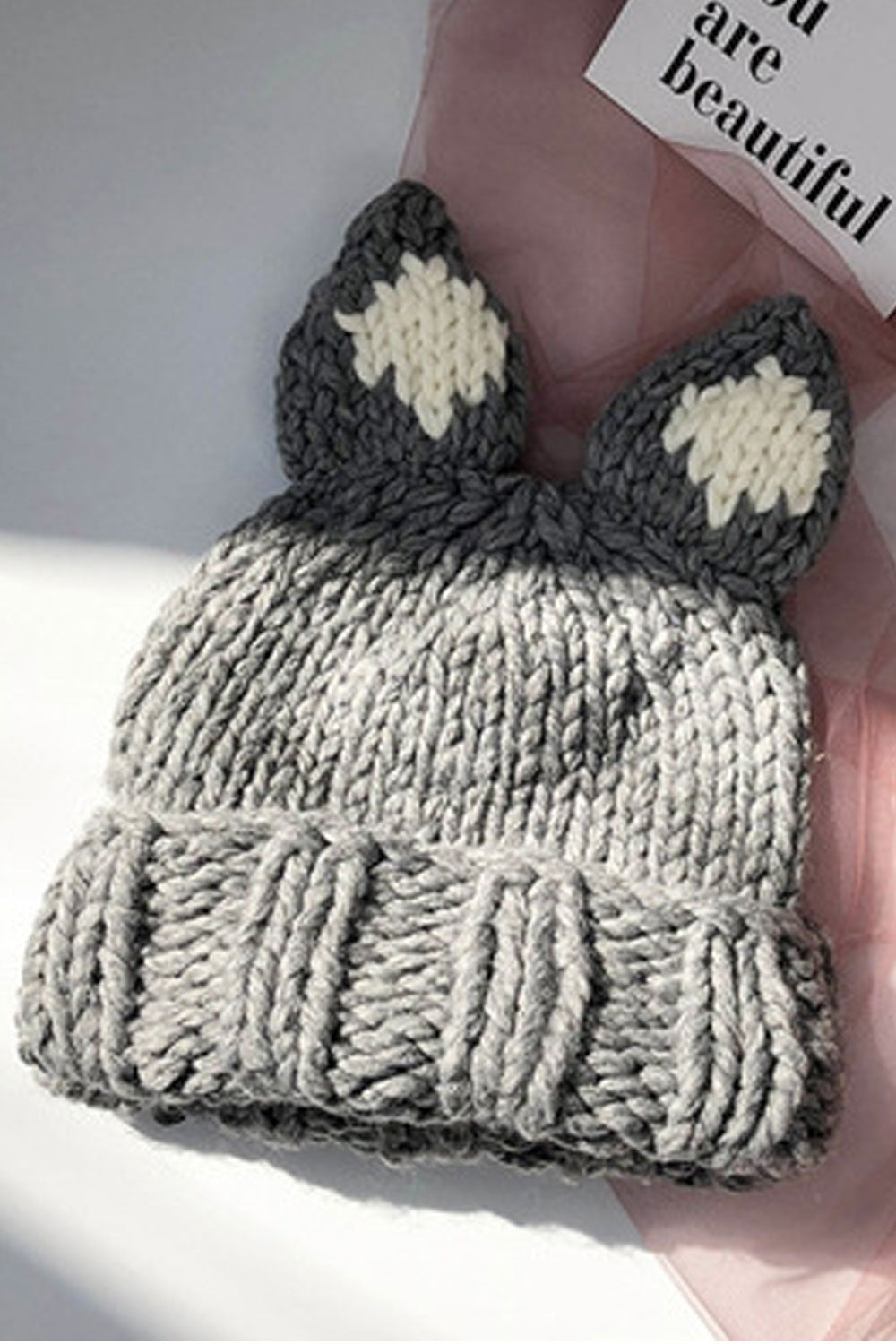 Women Pretty Cat Ear Winter Fashion Knitted Hat